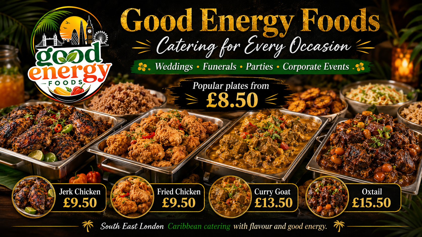 Good Energy Foods catering poster